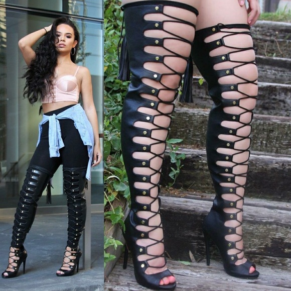Lace up Thigh Highs